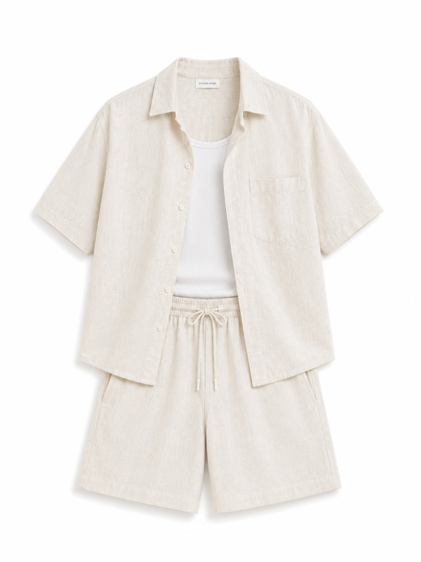 CreamyWhite Linen Co-Ord