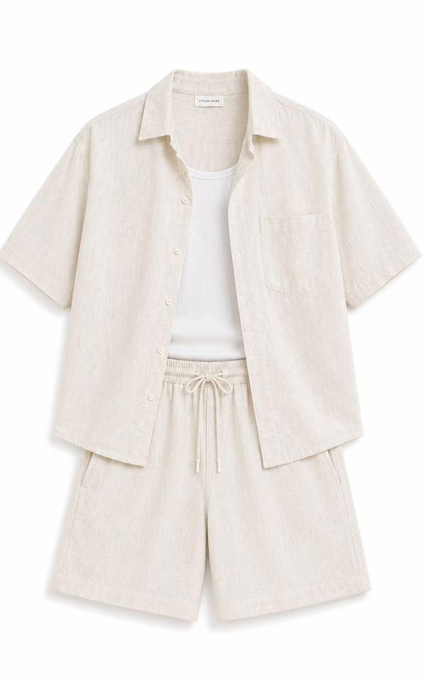 07646a7a-24fd-4ba0-950b-a46f2d95feae CreamyWhite Linen Co-Ord